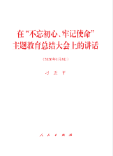 在“不忘初心、牢記使命”主題教育總結大會上的講話